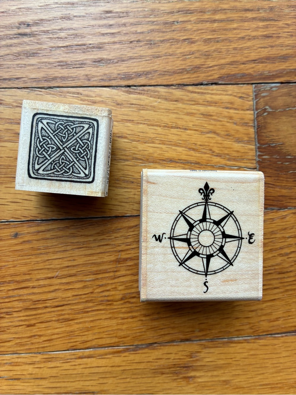 Bundle of Elegant Rubber Stamps - Compass & Celtic Knot Scrapbooking Stamps